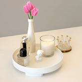 Prime Pick Round Storage Tray (White)