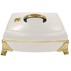 Prime Pick Luxury Rectangular Casserole 5.5L with Golden Legs & Handle