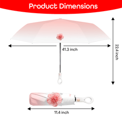 Prime Pick Mini Folding Umbrella With Flower designed