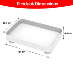 Prime Pick Rectangular Storage Tray (White)