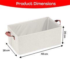 Prime Pick XL Oxford Cloth Organizer Durable Foldable Storage Box with Metal Frame