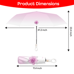 Prime Pick Mini Folding Umbrella With Flower designed
