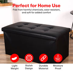 Prime Pick Leather Storage Stool