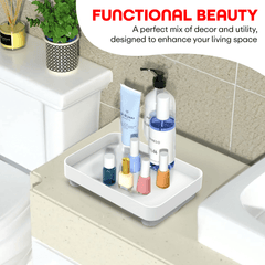 Prime Pick Rectangular Storage Tray (White)