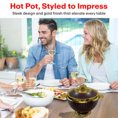 Prime Pick Luxury Casserole Set of-3 (1.2L+1.8L+3.2L) with Golden Finish