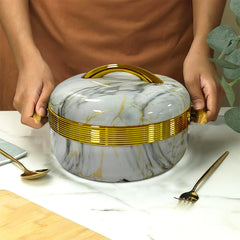 Prime Pick Luxury Marble Finish Insulated Casserole Set of-3 (1L + 2L + 3.5L)