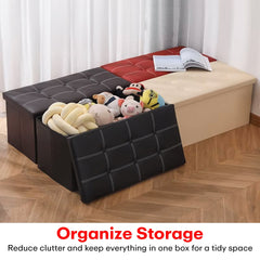 Prime Pick Leather Storage Stool