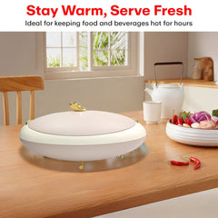 Prime Pick Elegant Oval Casserole 5L with Gold Leaf Handle