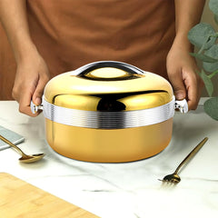 Prime Pick Premium Gold Finish Insulated Casserole Set of 3 (1L + 2L + 3.5L)