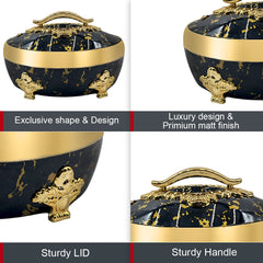 Prime Pick Luxury Black & Gold Casserole 4L