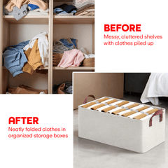 Prime Pick XL Oxford Cloth Organizer Durable Foldable Storage Box with Metal Frame