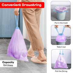 Prime Pick Drawstring Garbage Trash Bags (5 Rols In Each Pack)