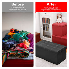 Prime Pick Leather Storage Stool