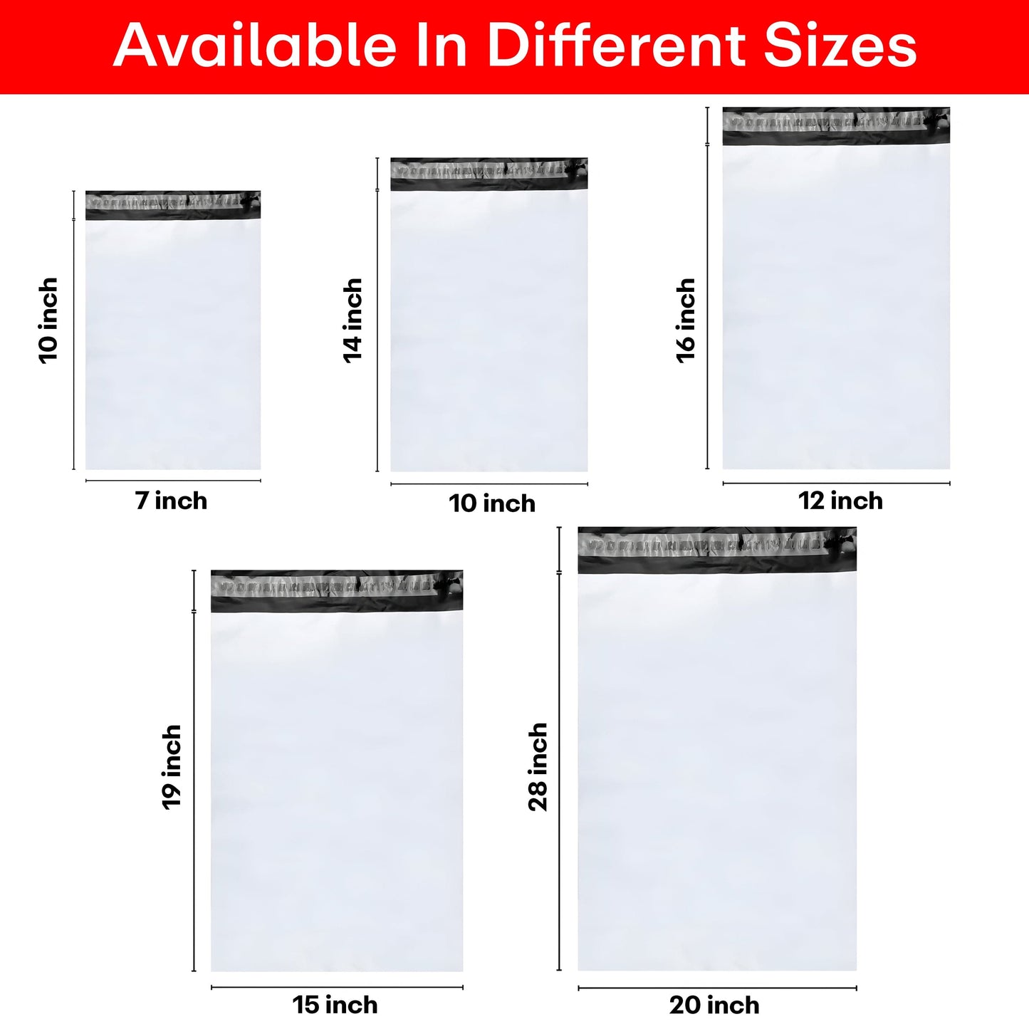 Prime Pick Tamper Proof Courier Bags 20X28 Inches Pack Of-100