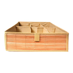 Foldable Bamboo Cloth Organizer with 6-Compartments