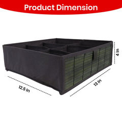 Foldable Premium Bamboo Cloth Organizer with 6 Compartments