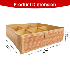 Foldable Bamboo Cloth Organizer with 6-Compartments