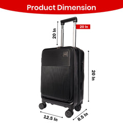 Velvair Luggage: Travel Made Stylish and Effortless 20" BLACK