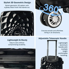 Velvair Luggage – Travel Made Stylish and Effortless, 20″ Black