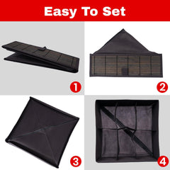 Foldable Premium Bamboo Cloth Organizer with 6 Compartments