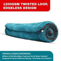 Prime Pick 1200GSM Microfiber Car Cleaning Cloth