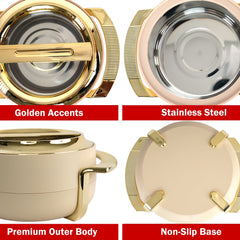 Insulated Casserole Set of 3 (1.8L + 2.3L + 3.5L) – Premium Hot Pot Set for Kitchen