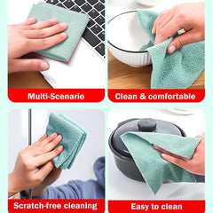 Microfiber Cleaning & Drying Wipes Matcha Green 20×20 cm – Pack of 20