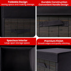 Foldable Bamboo Cloth Organizer with Handle