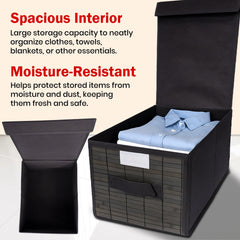 Foldable Bamboo Cloth Organizer with Handle