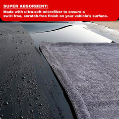 Prime Pick 1800GSM Double-Sided Microfiber Car Cleaning Cloth