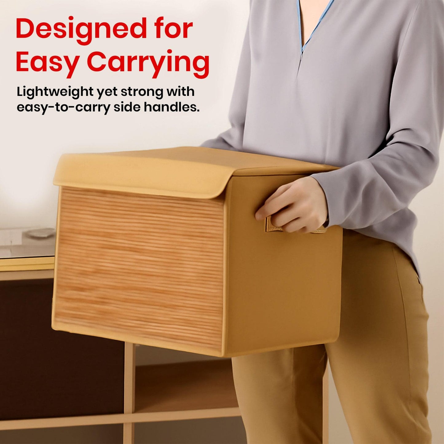 Minimalist Foldable Bamboo Storage Organizer