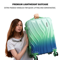 Medium Hard Shell Luggage Set of 3 (20” + 24” + 28”) – Stylish Gold Trolley Bags