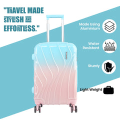 Medium Hard Shell Luggage Set of 3 (20” + 24” + 28”) – Stylish Gold Trolley Bags