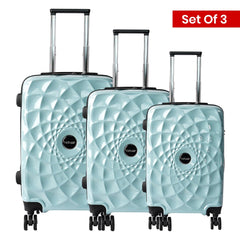 Premium Hard Shell Luggage Set of 3 (20” + 24” + 28”) – Stylish Black Trolley Bag Combo