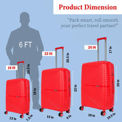 Velvair Luggage: Travel Made Stylish and Effortless 18"+22"+26" SET OF-3