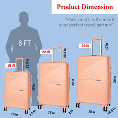 Velvair Luggage: Travel Made Stylish and Effortless 18"+22"+26" SET OF-3