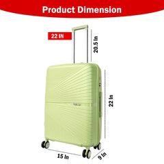 Premium 22” Hard Shell Luggage – Stylish Black Trolley Bag for Travel