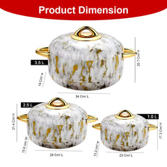 Prime Pick Premium Insulated Casserole Set of 3 (1L + 2L + 3.5L)