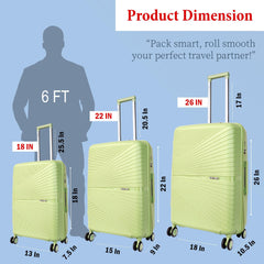Velvair Luggage: Travel Made Stylish and Effortless 18"+22"+26" SET OF-3