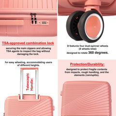 Premium 22” Hard Shell Luggage – Stylish Black Trolley Bag for Travel