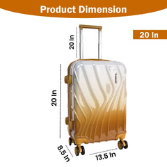 Premium 20” Hard Shell Luggage – Elegant Gold Trolley Bag