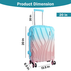 Premium 20” Hard Shell Luggage – Elegant Gold Trolley Bag