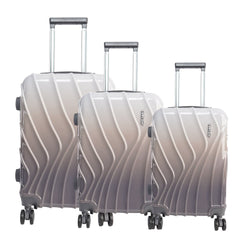 Medium Hard Shell Luggage Set of 3 (20” + 24” + 28”) – Stylish Gold Trolley Bags