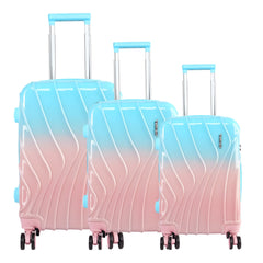 Medium Hard Shell Luggage Set of 3 (20” + 24” + 28”) – Stylish Gold Trolley Bags