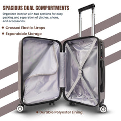 Velvair Luggage – Travel Made Stylish and Effortless, 20″ Black