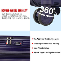 Velvair Luggage: Travel Made Stylish and Effortless 20" BLACK