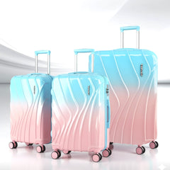 Medium Hard Shell Luggage Set of 3 (20” + 24” + 28”) – Stylish Gold Trolley Bags