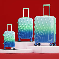 Medium Hard Shell Luggage Set of 3 (20” + 24” + 28”) – Stylish Gold Trolley Bags