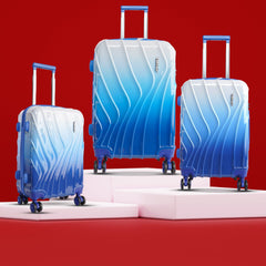 Medium Hard Shell Luggage Set of 3 (20” + 24” + 28”) – Stylish Gold Trolley Bags