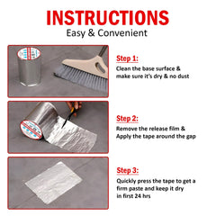 Waterproof Aluminium Rubber Tape 5M